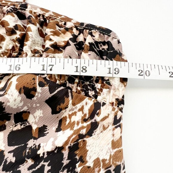 By Anthropologie Midi Slip Dress Womens Size Large Snake Print Satin Side Slits - Picture 11 of 16